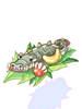 Steamed Alligator with Vegetable