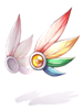 Costume Rainbow Ears Feather