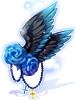 Costume Blue Rose Ornament