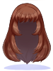 Costume Beauty and Long Wig (Brown)