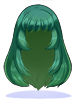 Costume Beauty and Long Wig (Green)