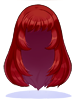 Costume Beauty and Long Wig (Red)