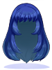 Costume Beauty and Long Wig (Blue)