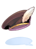 Costume Feathered Black Cap